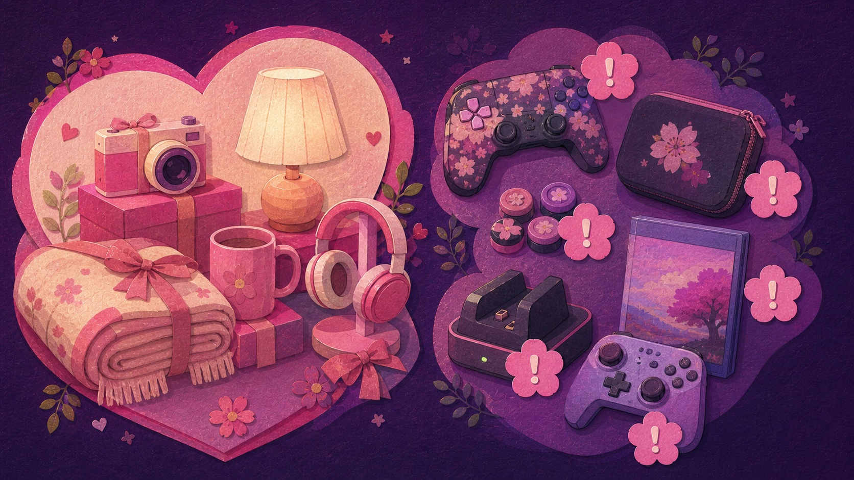 Illustrated comparison of universal cozy gifts and platform-specific gifts that require compatibility checks
