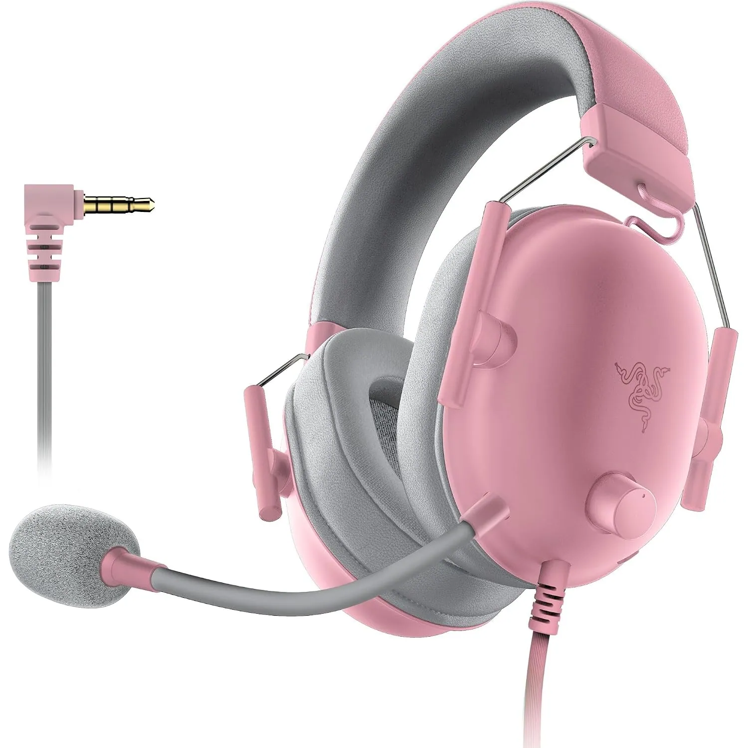 Razer BlackShark V2 X Gaming Headset, 50mm Drivers, Quartz Pink | Cardioid Mic, Memory Foam Cushion, Lightweight- Comfortable, Noise Isolating Earcups, For PC, PS4, PS5, Switch