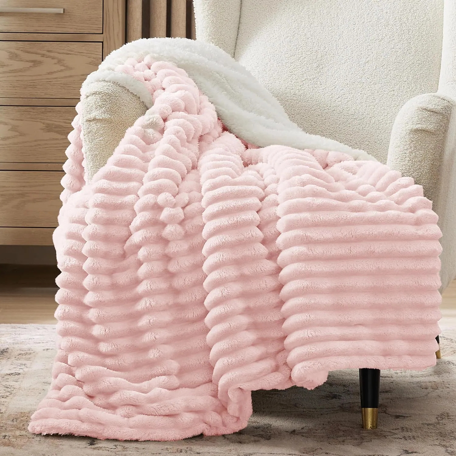 Bedsure Sherpa Fleece Throw Blanket