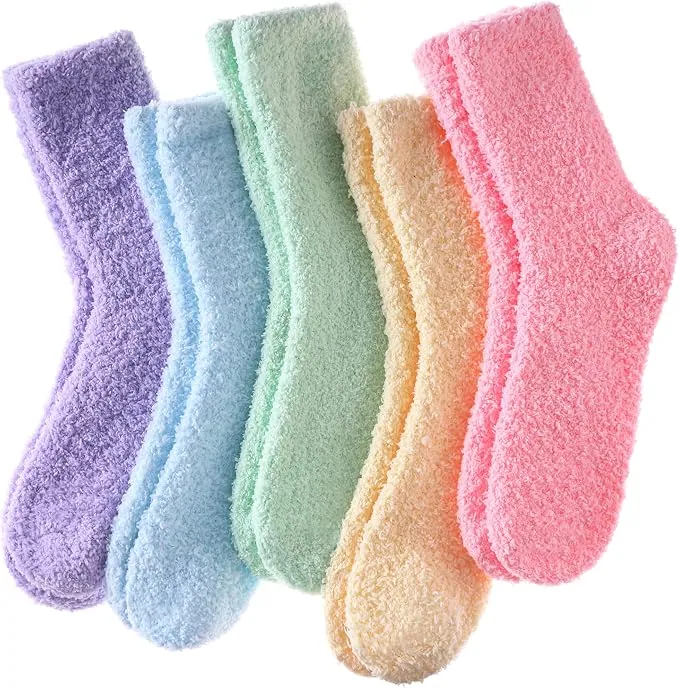 LINEMIN Womens Fuzzy Socks