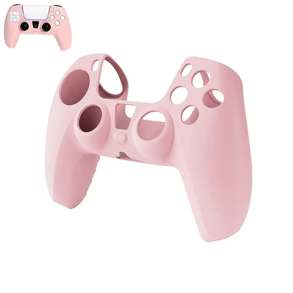 Peziang Pink PS5 Controller Silicone Cover + 2 Thumb Grips