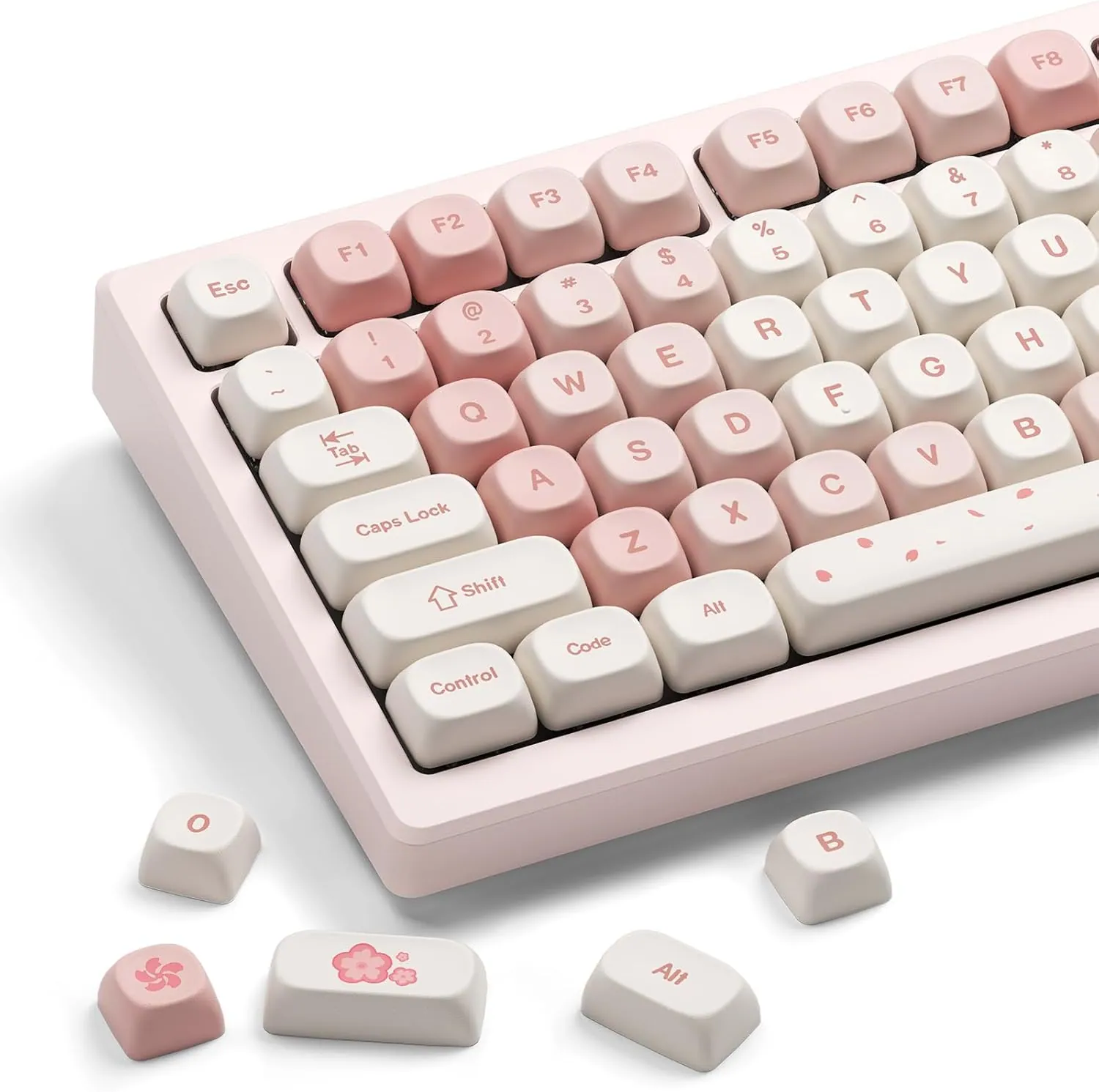 XVX Pink PBT Keycaps, MOA Profile, 142 Keys